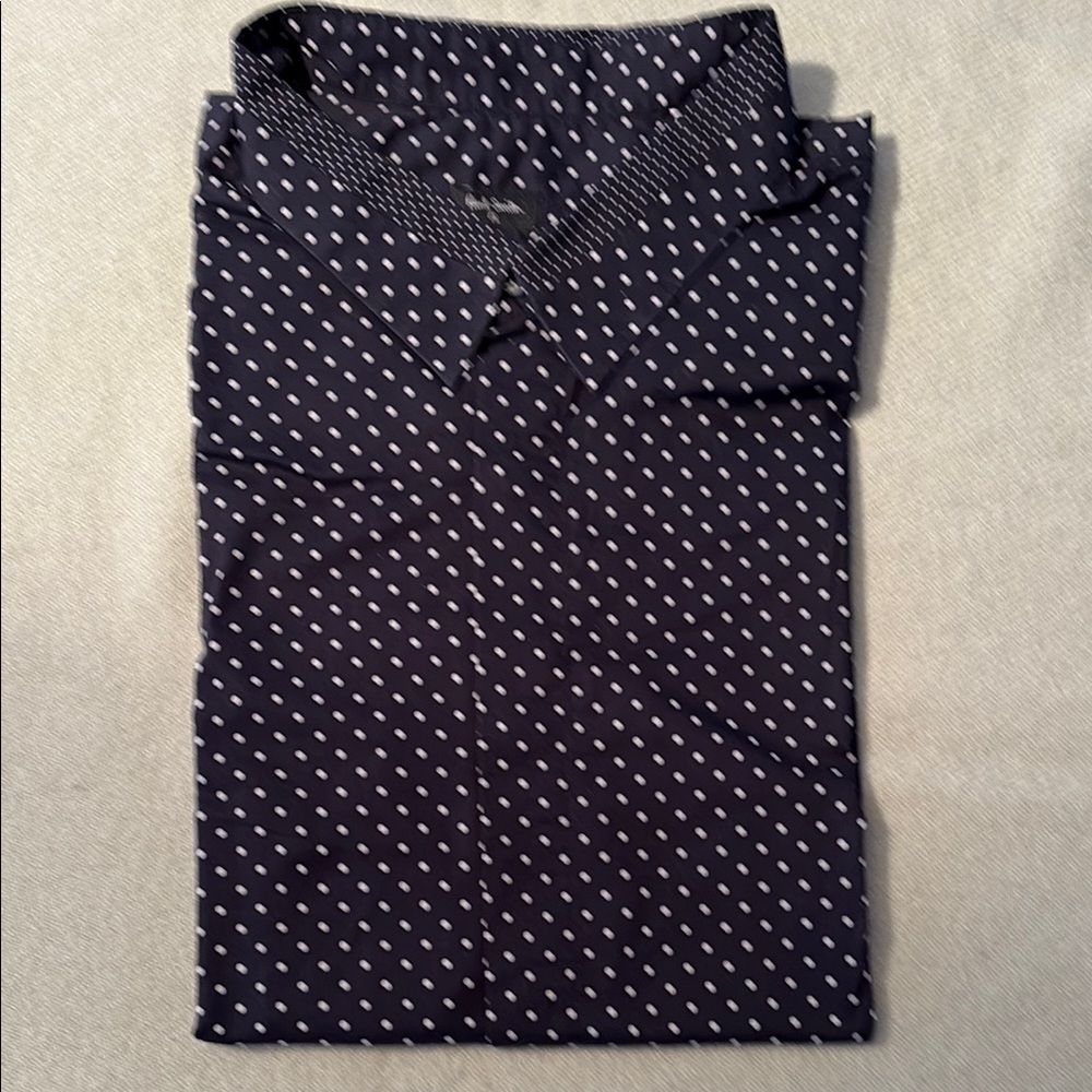 Paul Smith Navy Polka Dot Button-Up Shirt. XL us but fits large